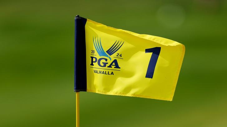 US PGA Championship first hole flag